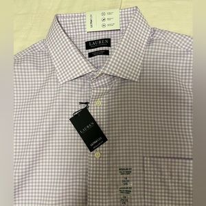 LAUREN by Ralph Lauren Lilac Check Regular Fit Button Down